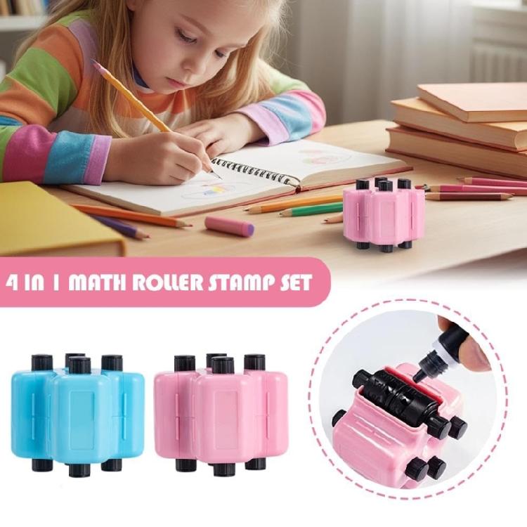Portable Mathematics Practice Roller Stamper Educational Math Teaching Aid For Classroom Math Practice Worksheets