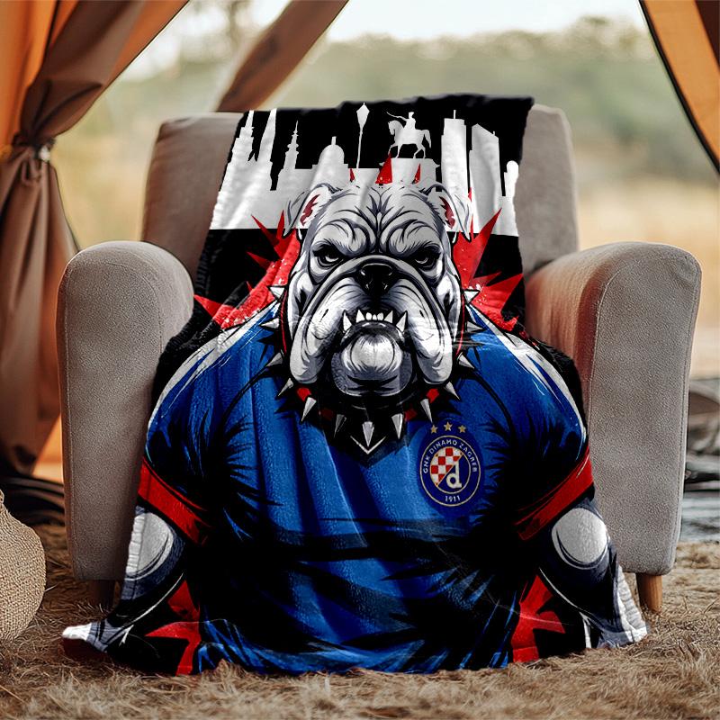 Dinamo Zagreb Flannel Blanket Soft Warm All-Season Throw, Design for Camping, Car Travel, Hiking Sofa, Bed, Office Perfect Gift for Parties