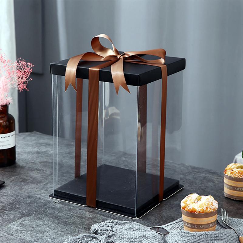 Pastry Cake Box Transparent Cake Box Birthday Gift Box Decorations Clear Boxes For Cakes Party Supplies Party Decorations