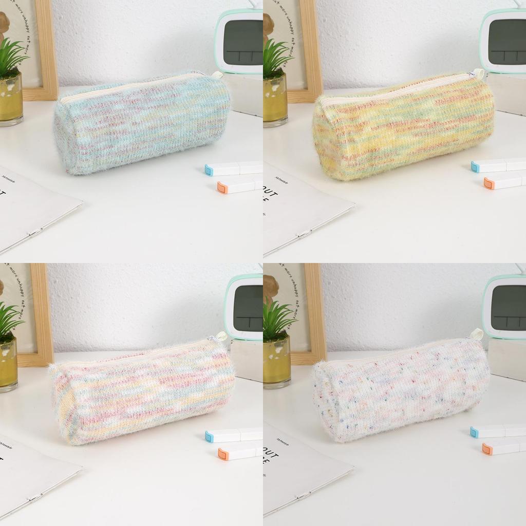 Plush Cartoon Pen Case With Large Capacity For Girls Stationery Storage