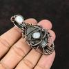 Evil Eye Stingray Coral Copper Wire Wrapped Gemstone Pendant Copper Wire Wrap Jewelry Moonstone Evil Eye Pendant Handmade Women Pendant Gift