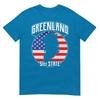 Greenland 51st State Distressed Usa Flag Retro Tshirt