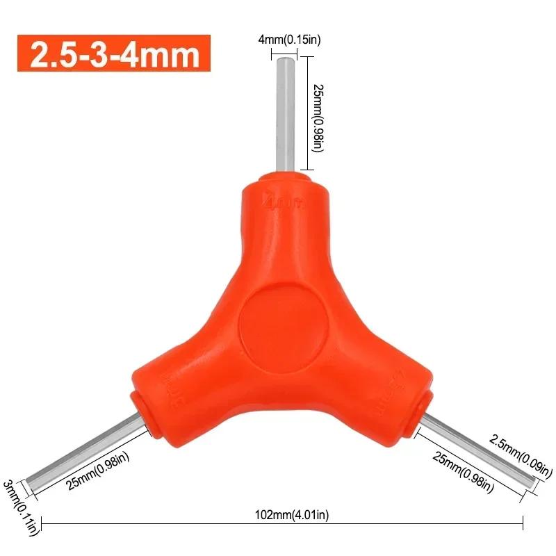 

Trident Hexagonal Wrench 2.5/3/4/5/6/8mm Y-shaped Wrench Chrome-vanadium Steel Multi-purpose Hand Bicycle Maintenance Tools