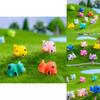 Colorful Mini Resin Cow Figurines For Creative Diy Garden Decoration
