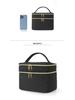 High-Capacity Double Layer Travel Cosmetic Bag - Portable Makeup Storage