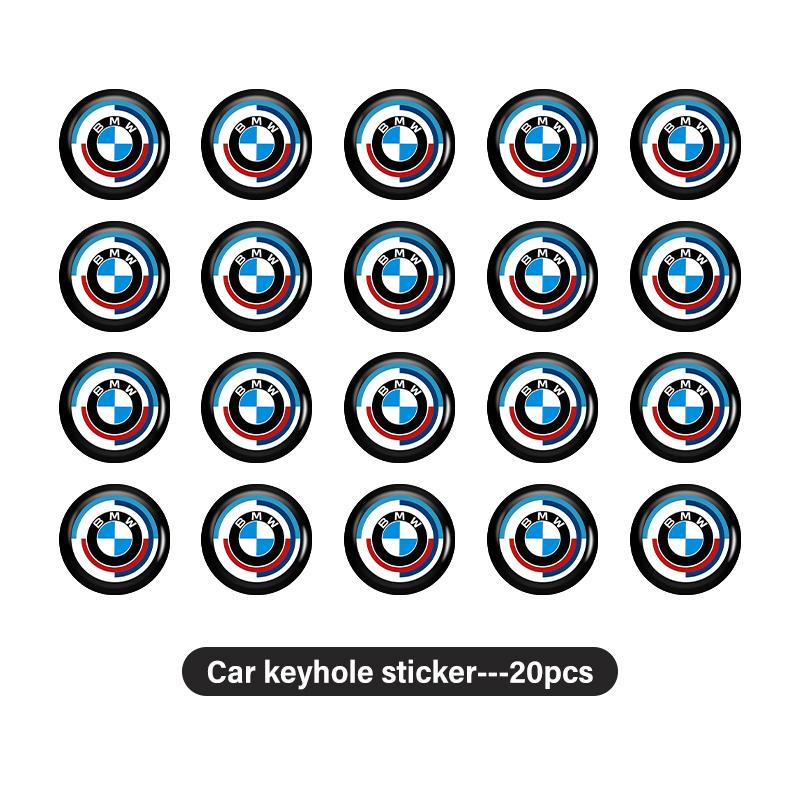 wzcr7 For BMW 14mm Car Key Emblem Auto Control Keychain Sticker Decoration Accessories X3 X5 M5 M3 E46 E90 E60 F10 E39 F30 E36 G30 E87