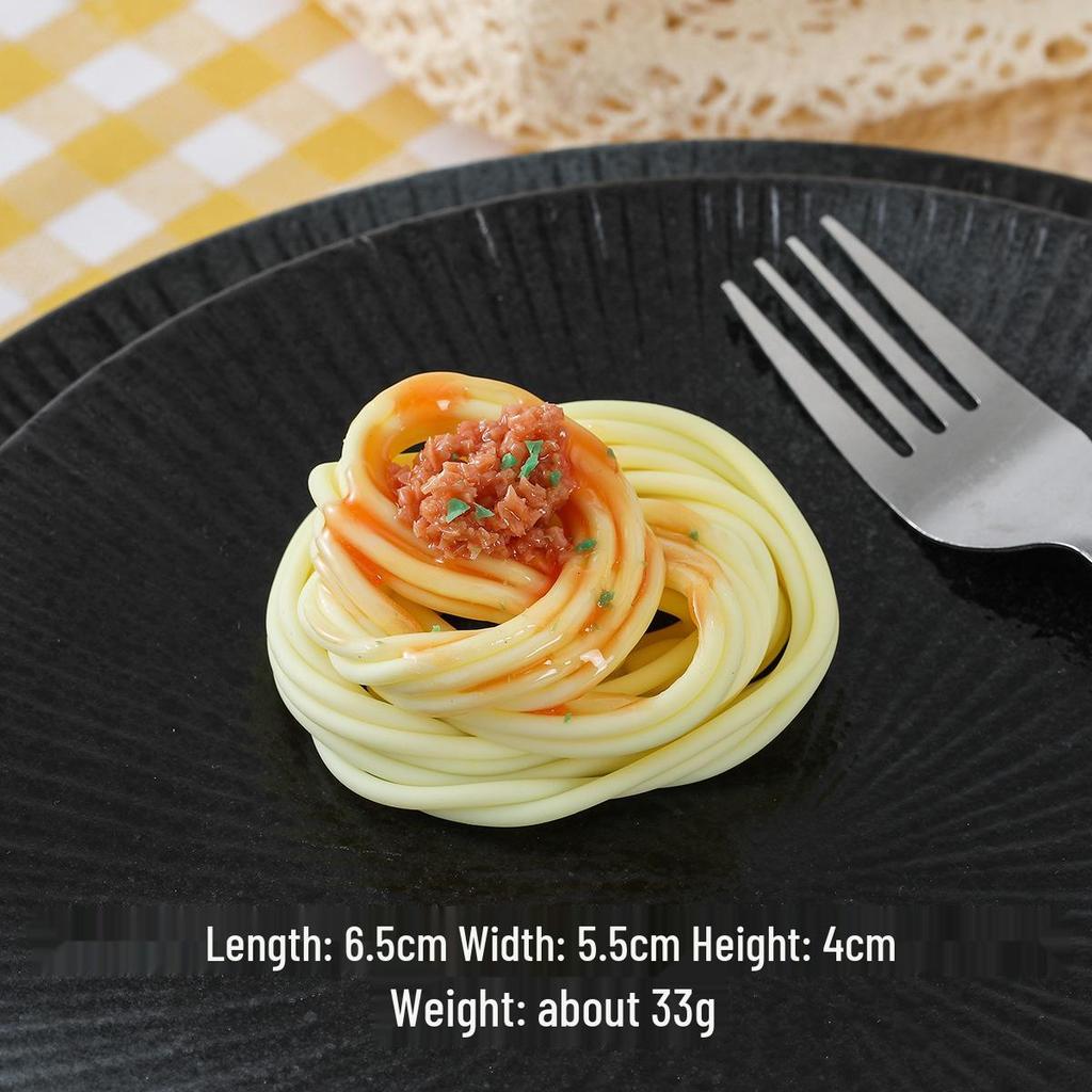 Spaghetti Shrimp Gravy Model for Western Food Display & Movie Props