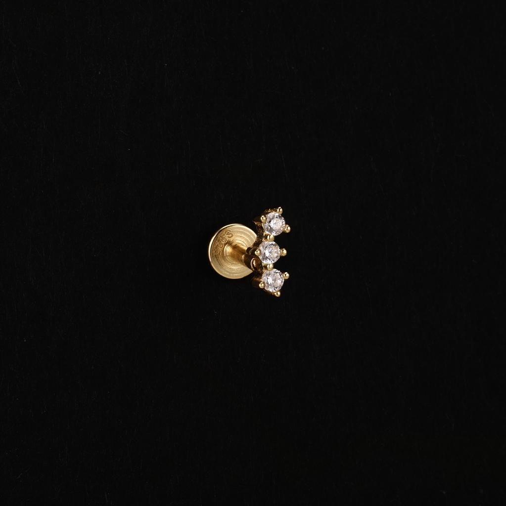 AIDE Coração Bola Redonda Hélice Plana Brinco Piercing Prata Esterlina 925 Tarraxas Geométricas Zircônia Exquisite Adorno Tarraxas Brincos