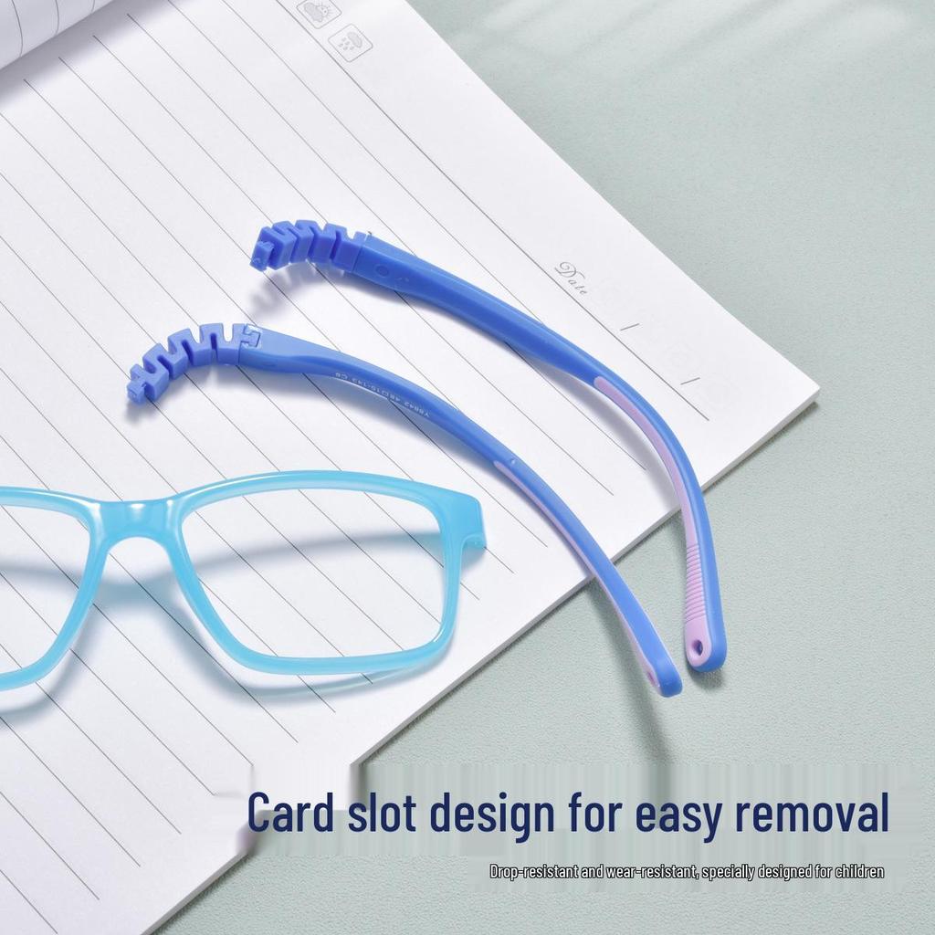 Medical Grade Myopia Control Glasses for Kids 6-10 Years - Skin-Friendly, Non-Slip Silicone Frame with Removable Temples.