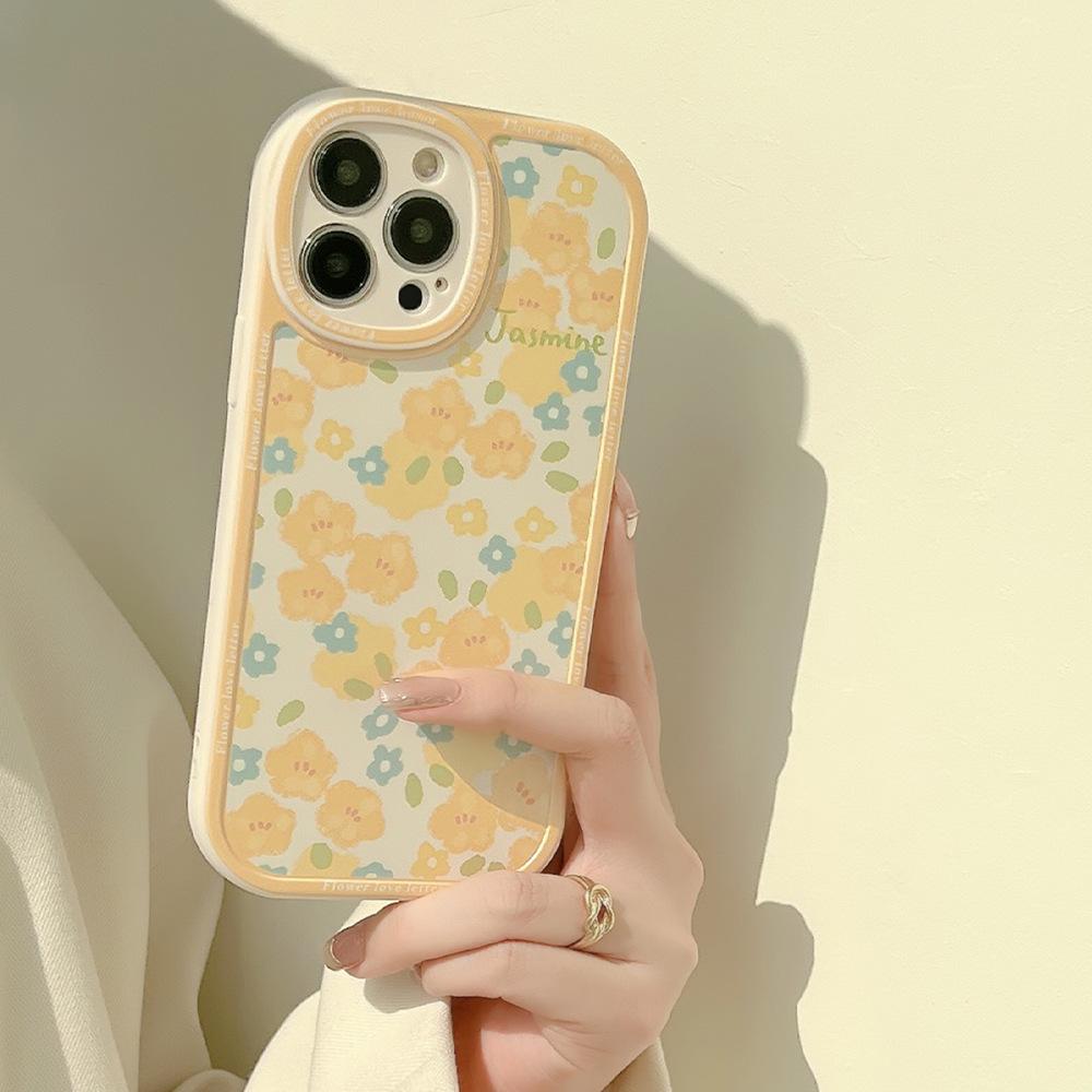 Small Fresh Floral Iphone16 Mobile Phone Case 17 Apple 14pro Max Fairy 12 Silicone 11 Sets X Suitable for A Variety of Models