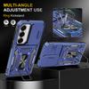 For Samsung Galaxy S26 Case Kickstand Slide Lens Lid PC + TPU Drop-Proof Phone Cover