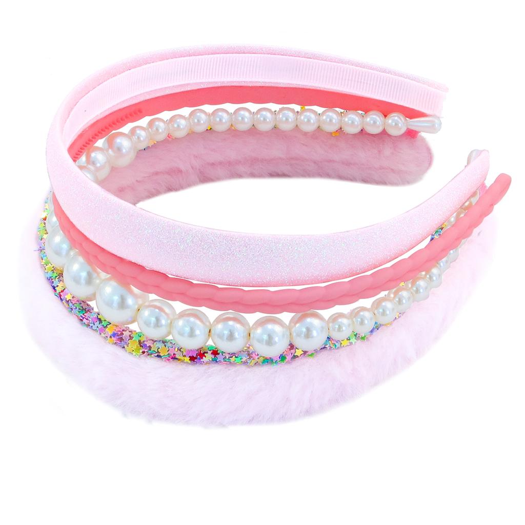 5pcs Fashion Headbands for Women Girls Pearl Hair Bands Versatile Simple Hairband Hair Hoop Hair Accessories Set Headwear