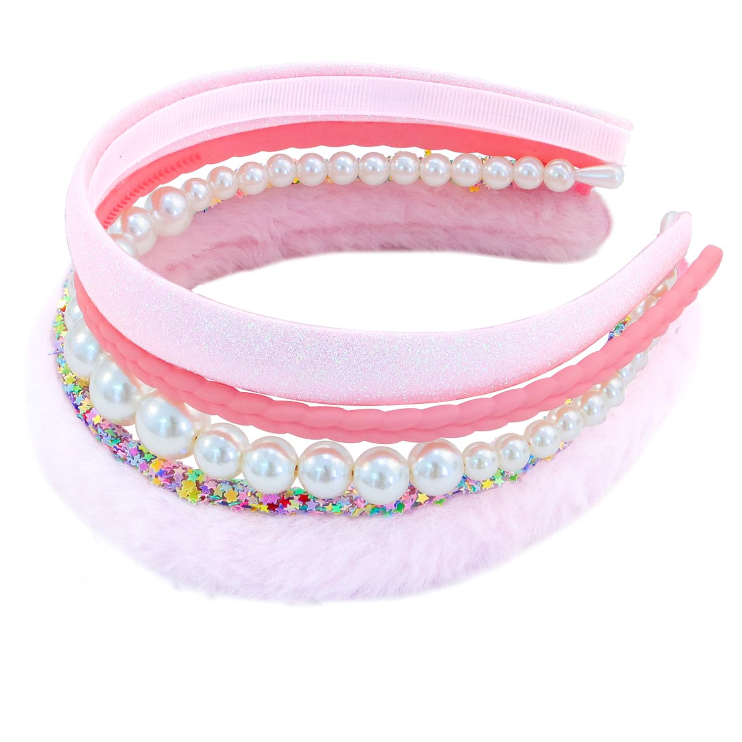 

5 шт. Модные повязки на голову для женщин, девочек, жемчужные резинки для волос, универсальная простая повязка на голову, обруч для волос, набор аксессуаров для волос, головной убор