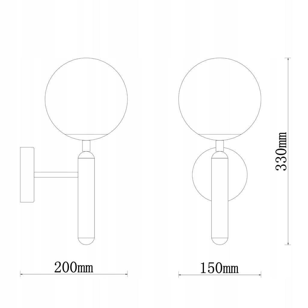 Modern Wall Lamp Sconce Led Balls Milky Gold 1*E27