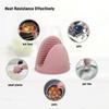 4 pcs 4'' Rubber Mini Oven Gloves Silicone Short Pinch Grips for Cooking  Baking