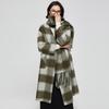 Women's Mid-Length Plaid Double-Sided Wool Coat