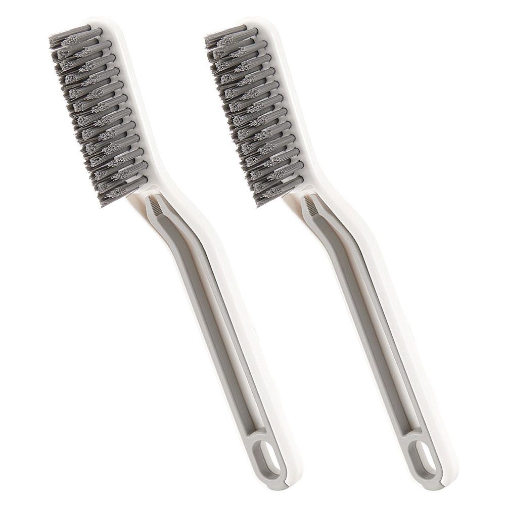 

Щетка для чистки щелей, 2 шт., многофункциональная щетка для чистки швов на полу с длинной ручкой для настенной напольной плитки, окон белый