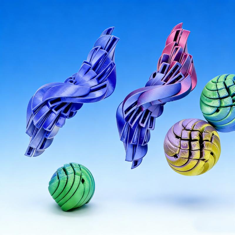 With Rotating Design Anxiety Relief Toys Slime Ball Fidget Toy 3D Printed Twistsphere Fidget Toy Gear Liquid Flow Ball