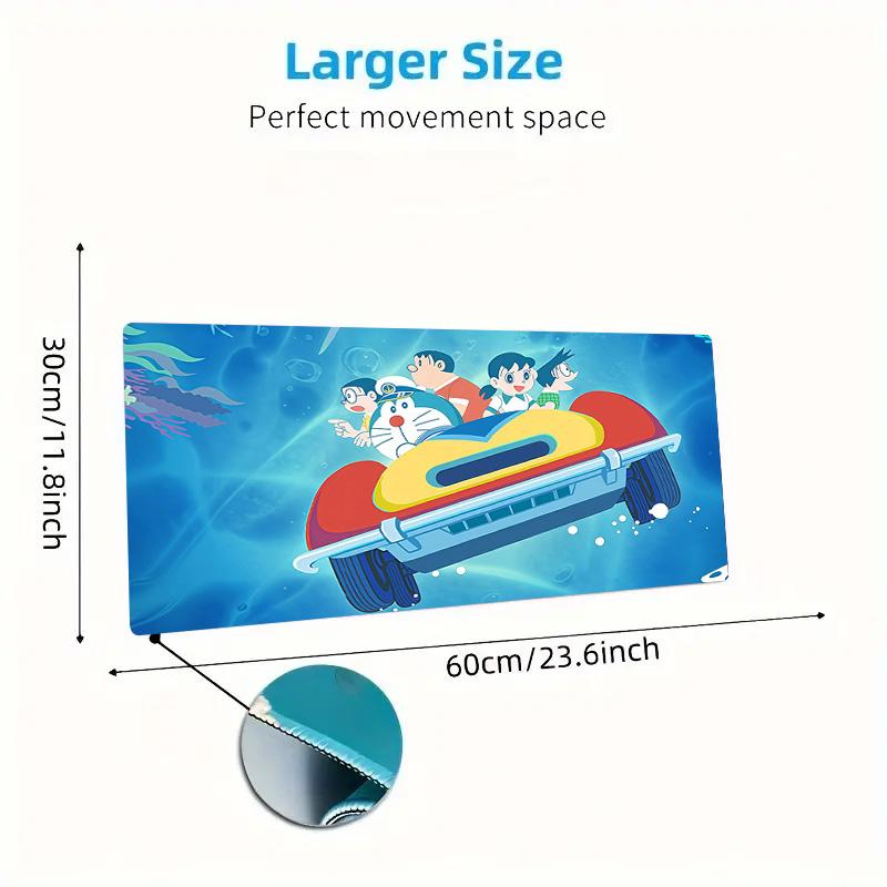 Doraemon3 Print  Cushion Non-slip Laptop Tablet Big Mousepad XXL Mat Mini PC Playmat With Lock edge