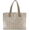New Travel Line Tote MM Tote Bag A15991 Beige Nylon Canvas Women Used