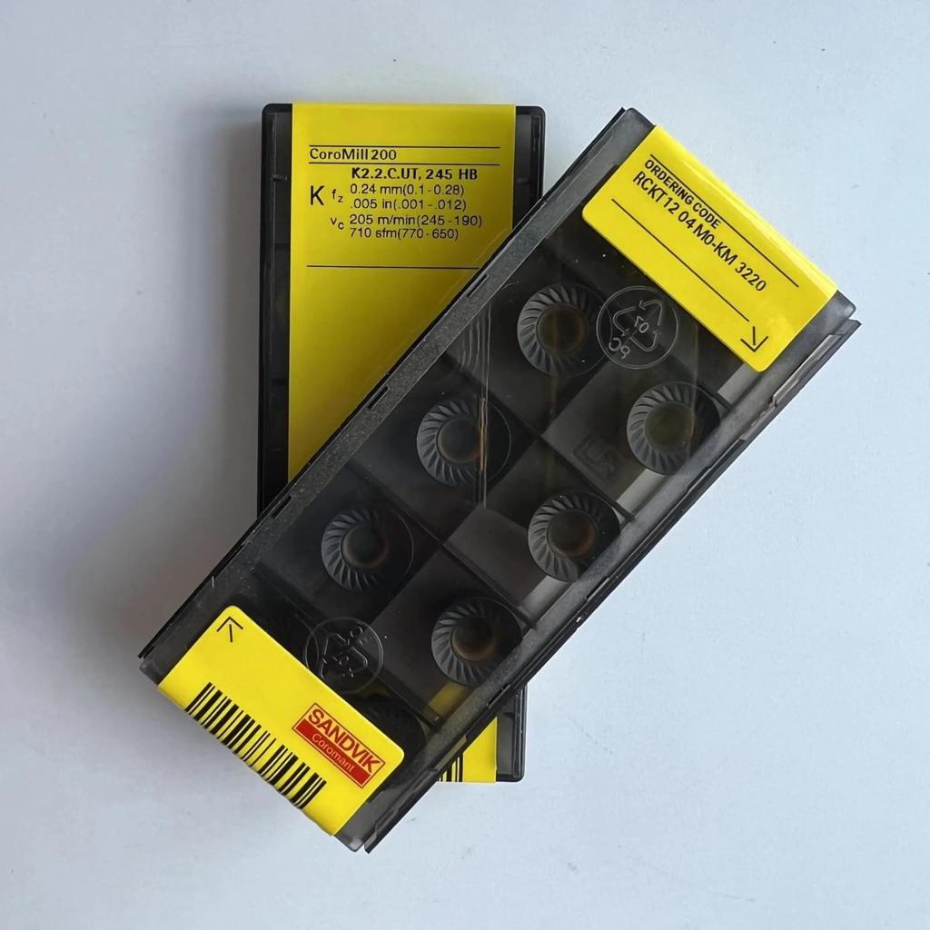 Original Sandvik / RCKT1204M0-KM 3220  / CNC Lathe Carbide Blade 10 PCS