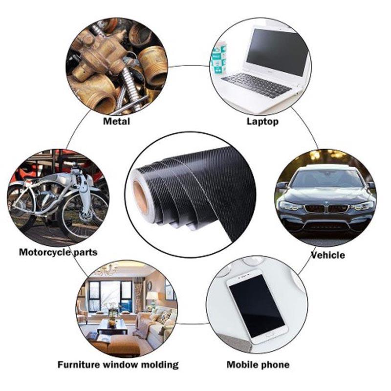 Black 3D 4D 6D Carbon Fiber Film Car Vinyl Wrap Sticker Auto Wrapping Foil Laptop Phone Cover Motorcycle Matte Decoration Films