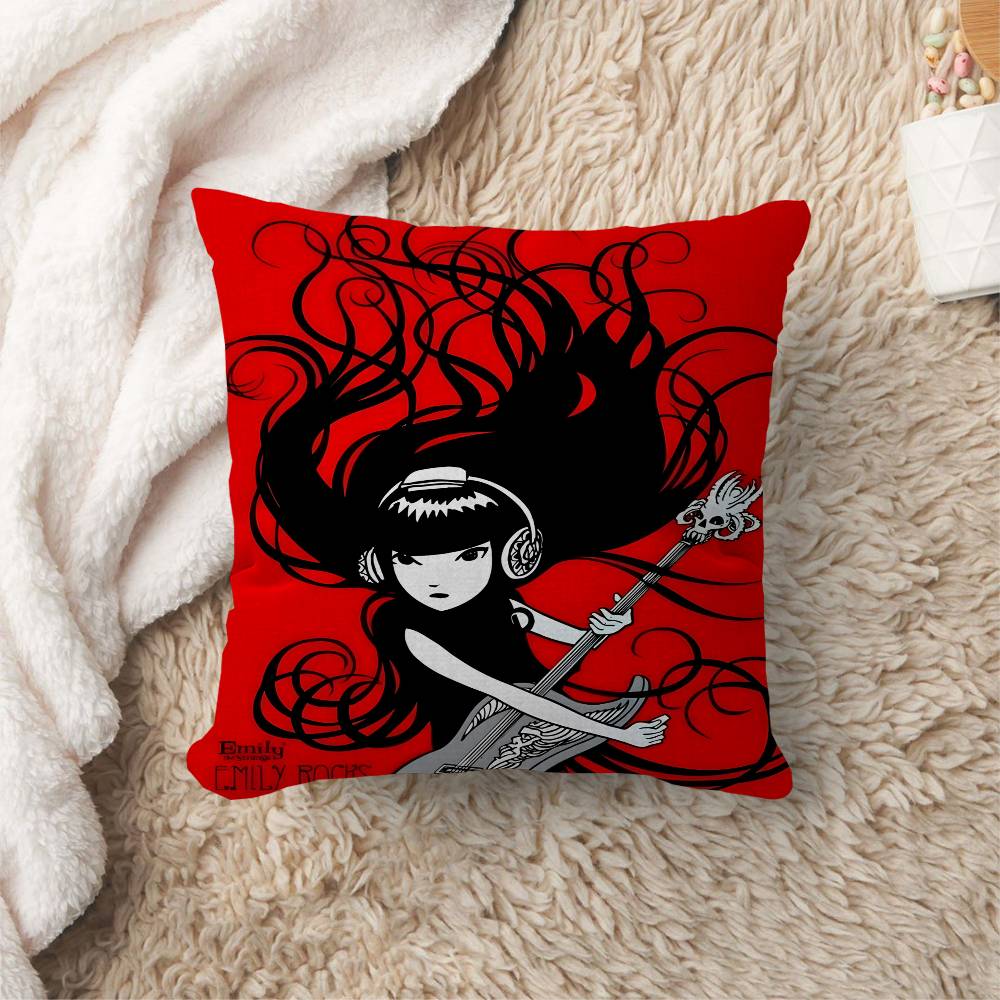 Comics Eemily The Sstrange Pillow Cover Design cushion Cover decor Holiday Decorati