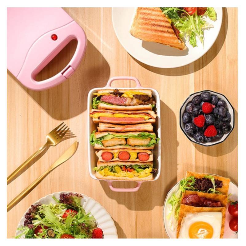 Tostapane per Sandwich Uso Domestico Pressa per Toast Con Piastre Antiaderenti Per Amanti della Colazione