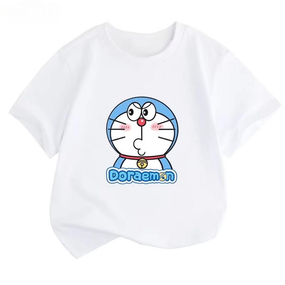 Doraemon children's T-shirt, summer new style, comfortable breathable top for boys and girls