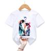 Watercolor Dolphin Tshirt Kawaii Whale Flowers Print Short Sleeve Unisex Unisex Casual Summer Harajuku Top