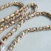New Fashion Brand Woman Handbag Accessory Chains Detachable Floral Print Gold Silver Metal Silk Shoulder Strap Women DIY Chain Bag Handles