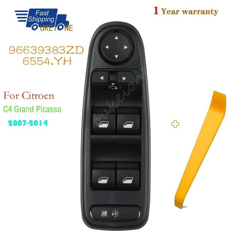 

6554.YH For Citroen C4 Grand Picasso 2007-2014 Electric Power Master Mirror Window Switch Lifter Control Button 96639383ZD