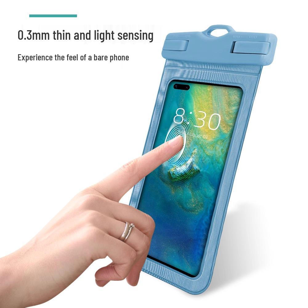 Wasserdichte Touchscreen-Handytasche zum Schwimmen, Tauchen und für Unterwasserfotografie mit Trageband.