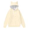 Women's Fashion Long-Sleeved Color-Blocked Printed Hooded Sweatshirt With Ears