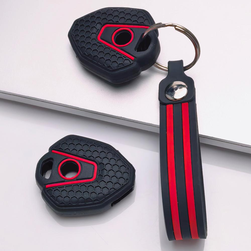 Key Cover for CFMOTO 450MT Mt450 450SR 650SR 700CLX 800MT 650MT 800NK with Keychain Honeycomb Texture Racing Stripe Motorbike Key Sleeve Accessory