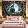 Schädel Gothic (59) Themen-Wandteppich, individuell mit Namen und Text, personalisierter Hänge-Wandteppich für Schlafzimmer, Wohnzimmer-Dekoration