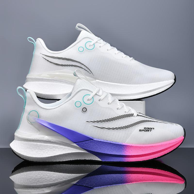 Herren Gradiente Farbe Atmungsaktiv Bequem Mesh Laufschuhe Rutschfest Dämpfung Sportsneakers