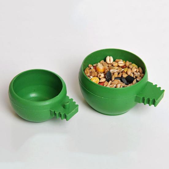 Bird Bowl Round Innoxious Plastic Practical Bird Feeder for Parrot