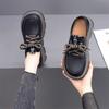 Real soft leather women's spring and autumn new thick-soled lace-up versatile soft-soled comfortable small leather shoes
