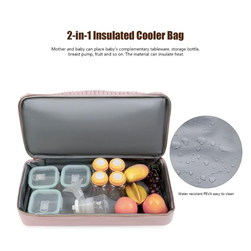 Spacious Two Tie Diaper Bag with Multifunction Compartments multifunction Large mother Diaper Bag Upgrades for Moms Travel