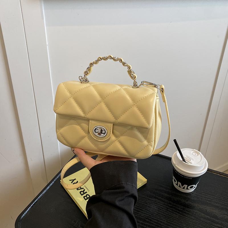 Summer Fashion Handbag Small Bag Women's 2025 New Simple Diamond Checkered Small Square Bag Versatile Shoulder Crossbody Bag