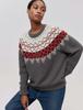 Fair Island Christmas Wind Knitted Sweater Jacquard Pattern Soft Waxy Plush Atmosphere Sweater Women's Loose Type