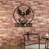 Custom Metal Phoenix Wall Art, Engraved Family Name Sign, Rustic Address Plaque, House Number Decor, Personalized Gift