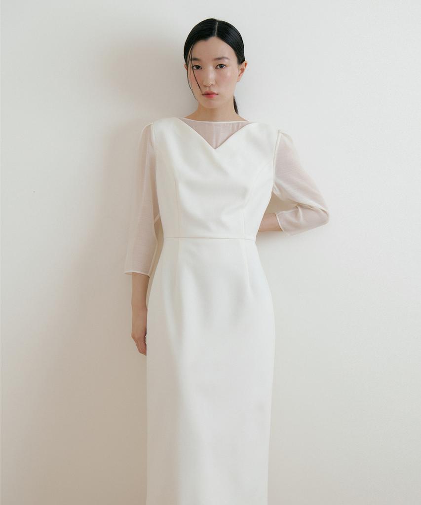 Lucirju See-Through Wrap One-Piece (Ivory)