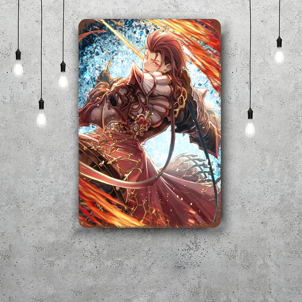 granblue fantasy cartoon Decor Poster Vintage Tin Sign Metal Sign Decorative Plaque for Pub Bar Man Cave Club Wall Decoration