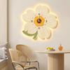 Creative Flower Decors Wall Clock With Built In Light Perfect For Bedrooms Living Room Battery Operated Wall Clock