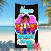 Customizable personalized beach towels Gracies Corner themed designs.Suitable for the beach, yoga, sports;ideal as beach accessories