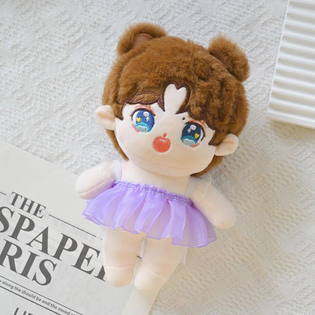 For Headmaster Dog Lace Netting Dress Mini Cute Doll Clothing Plush Toys Accessories Dressing Up Clothes for 13-15cm Doll