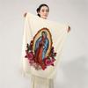 New Winter Fall Warm Scarves Mexico Catholic Saint Shawl Tassels Wrap Printed Virgin Mary Of Guadalupe Scarf Men Women