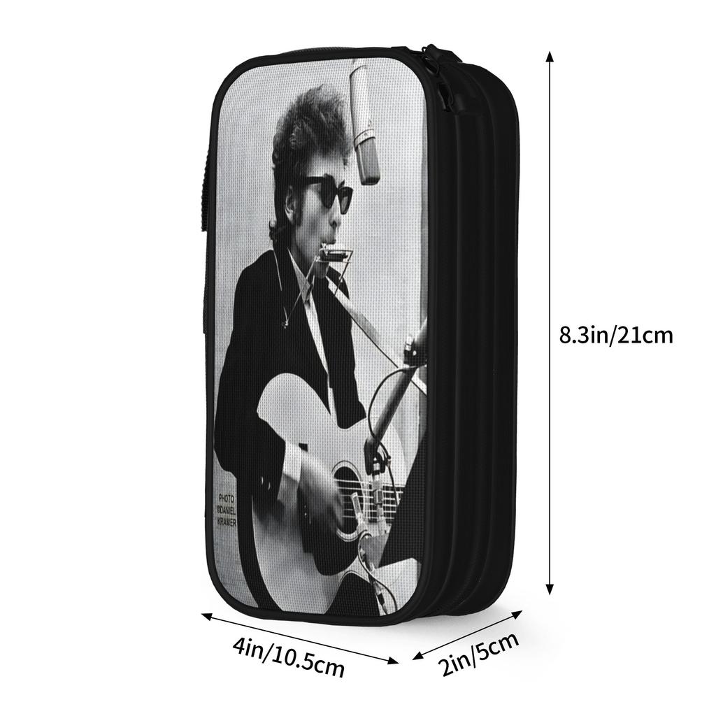 Bob Dylan Singer Pen Box Double Layer Large Capacity Office Supplies Pen Case Birthday Gift